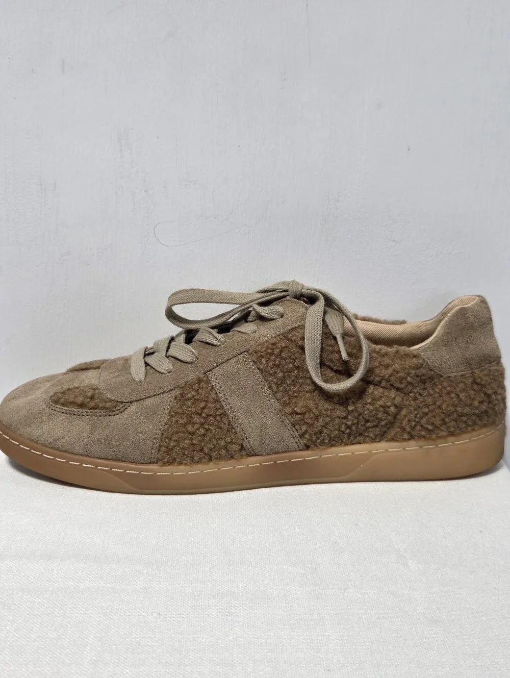 J/Slides Urban Sport Women’s Heidi Shearling/Suede Sneaker Brown Size-11